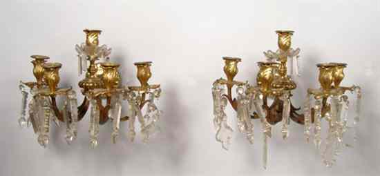 Appraisal: A Pair of French Napoleon III Gilt Bronze and Cut