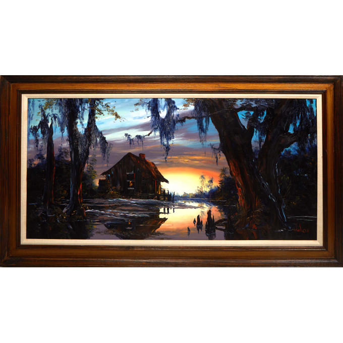 Appraisal: Margaret de Loo New Orleans Louisiana Bayou Scene c oil