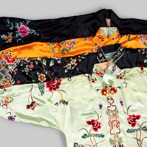 Appraisal: Four Chinese Embroidered Silk Ladies' Jackets TH CENTURY each worked