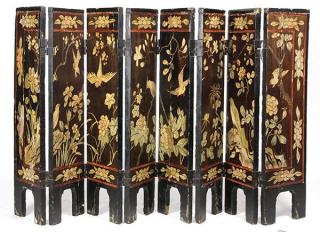 Appraisal: Chinese Folding Small Screens lot of Chinese folding screens the