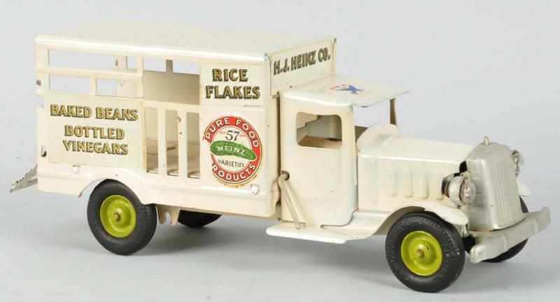 Appraisal: Pressed Steel Metalcraft Heinz Truck Toy Description Circa s Electric