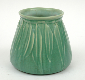 Appraisal: MEL-ROSE WARE Victoria circa Cylindrical tapering earthenware vase moulded with