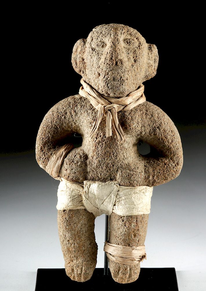 Appraisal: Costa Rican Volcanic Stone Male Figure Pre-Columbian Central America Costa