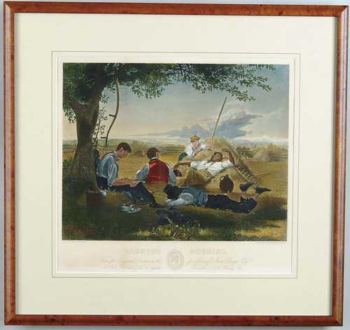 Appraisal: AFTER WILLIAM SYDNEY MOUNT American - FARMERS NOONING Colored lithograph