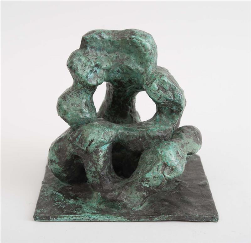 Appraisal: AFTER JACQUES LIPCHITZ - MEDITATION Bronze with verdigris inscribed 'J