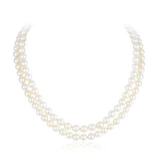 Appraisal: Lot of Two Pearl Necklaces Comprising two pearl necklaces one