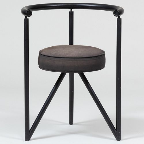 Appraisal: PHILIPPE STARCK MISS DORM BLACK PAINTED METAL AND UPHOLSTERED TUBE