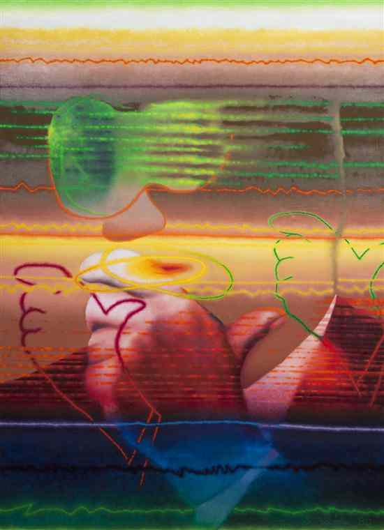 Appraisal: Ed Paschke American - El Tampico oil on canvas signed