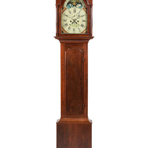 Appraisal: A Federal Carved Cherrywood Tall Case Clock Mid-Atlantic States c