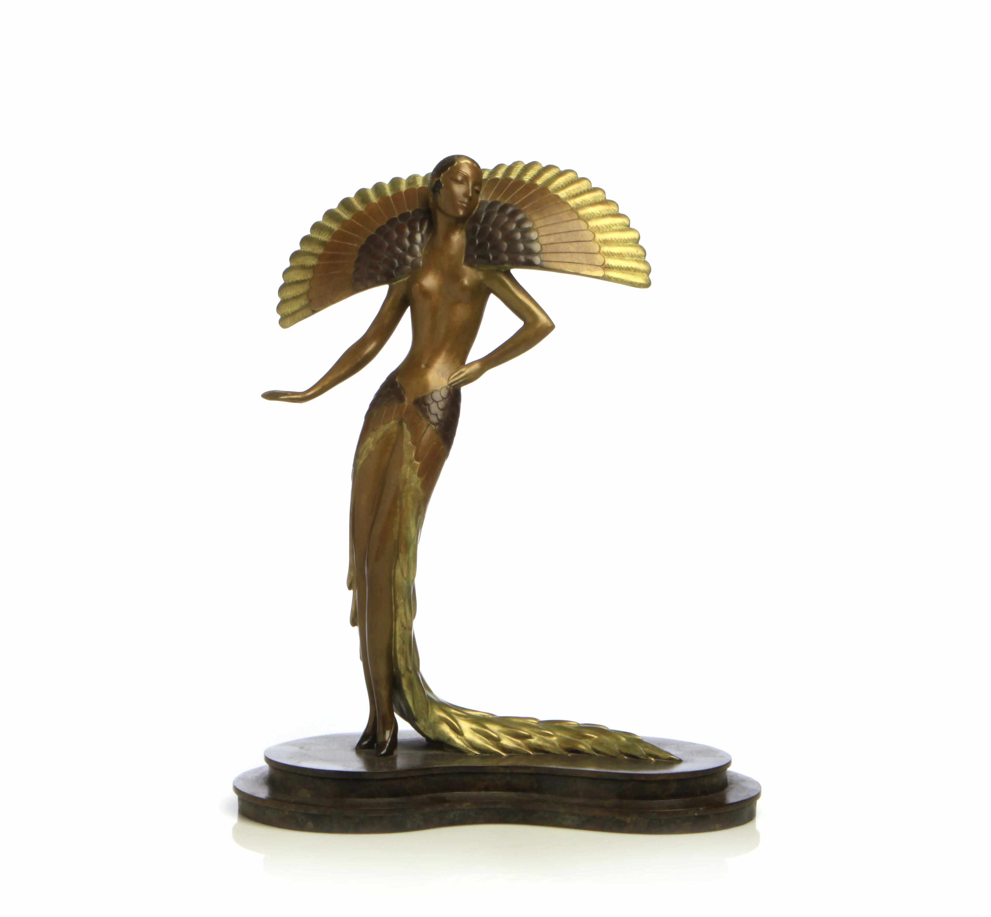 Appraisal: Romain de Tirtoff Erte Russian - Ibis Ibis Polychrome bronze