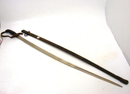 Appraisal: Early 's period NCO saber with wire wrapped bakelite grip