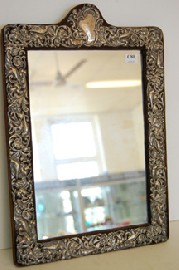 Appraisal: LARGE EDWARDIAN STERLING SILVER FRAMED TABLE MIRROR