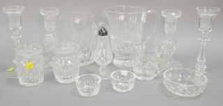 Appraisal: Waterford crystal thirteen piece lot with two pitchers and two