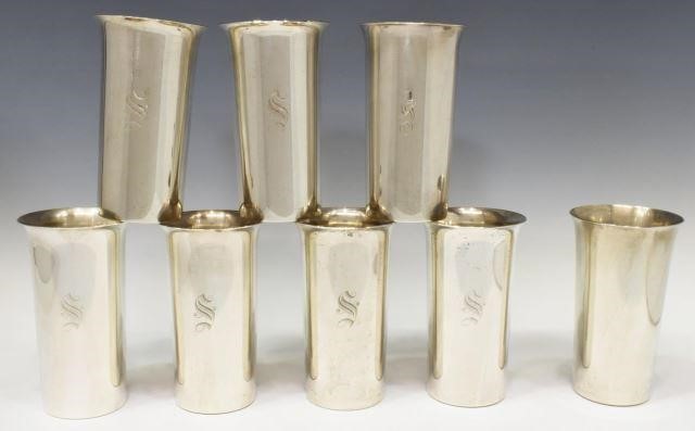 Appraisal: lot of American sterling silver tumblers including Wallace Silversmiths Inc