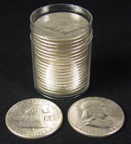 Appraisal: BU Roll of Franklin Coins Much better dates in this