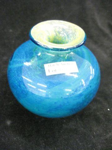 Appraisal: Monart Scottish Art Glass Vase rich blue-green signed excellent