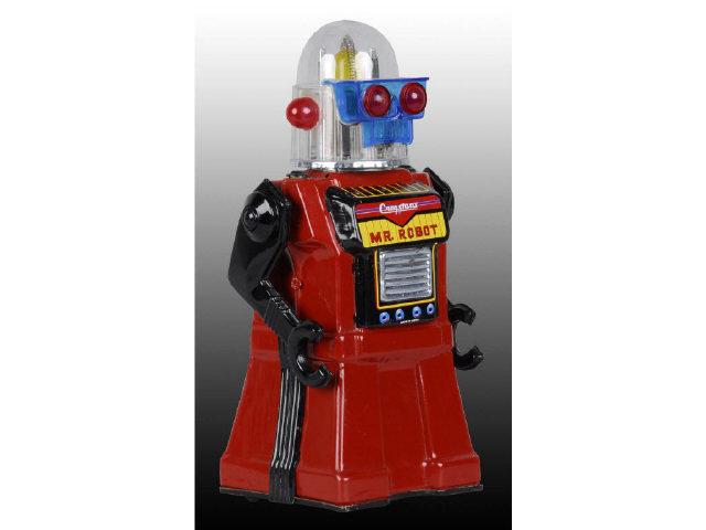 Appraisal: Japanese Battery-Operated Cragston Mr Robot Toy Description Toy dome lights