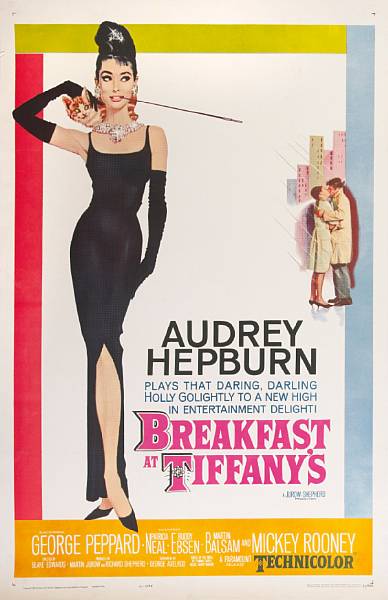 Appraisal: Breakfast at Tiffany's Paramount one-sheet condition B- linen-backed x in