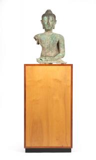 Appraisal: A partial Thai bronze Buddha Shakyamuni Circa th century Sukhothai