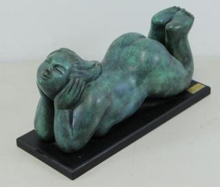 Appraisal: PALDI Kati Bronze Reclining Female Nude Signed and numbered on