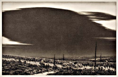 Appraisal: KERR EBY September St Mihiel The Great Black Cloud Etching