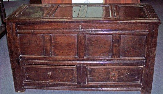 Appraisal: An th Century oak chest with panelled top and front