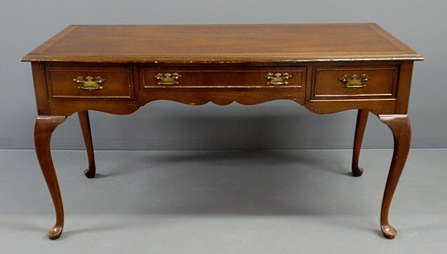 Appraisal: Chippendale style mahogany desk with pull out side slides h