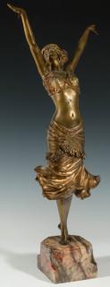 Appraisal: PAUL PHILIPPE - ART DECO BRONZE 'RADHA' A cold painted