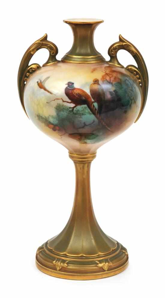 Appraisal: A Royal Worcester porcelain vase Signed A Albert Shuck circa