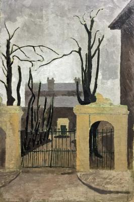 Appraisal: Edward Morland Lewis British - Gateway in Winter faded exhibition