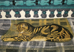 Appraisal: Sheila Robinson - - 'Tom Cat' linocut printed in colours