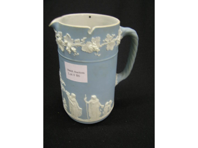 Appraisal: Blue Wedgwood Jasperware Pitcher classical maidens cherubs