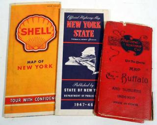 Appraisal: pc New York State VINTAGE ANTIQUE MAPS Details This lot