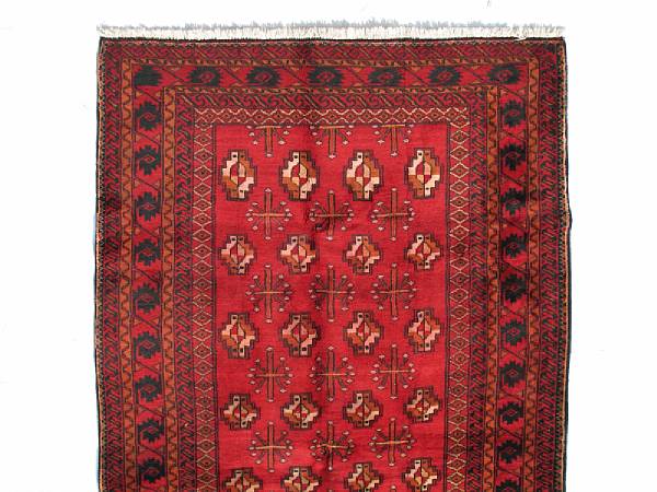 Appraisal: A Turkaman rug size approximately ft in x ft in