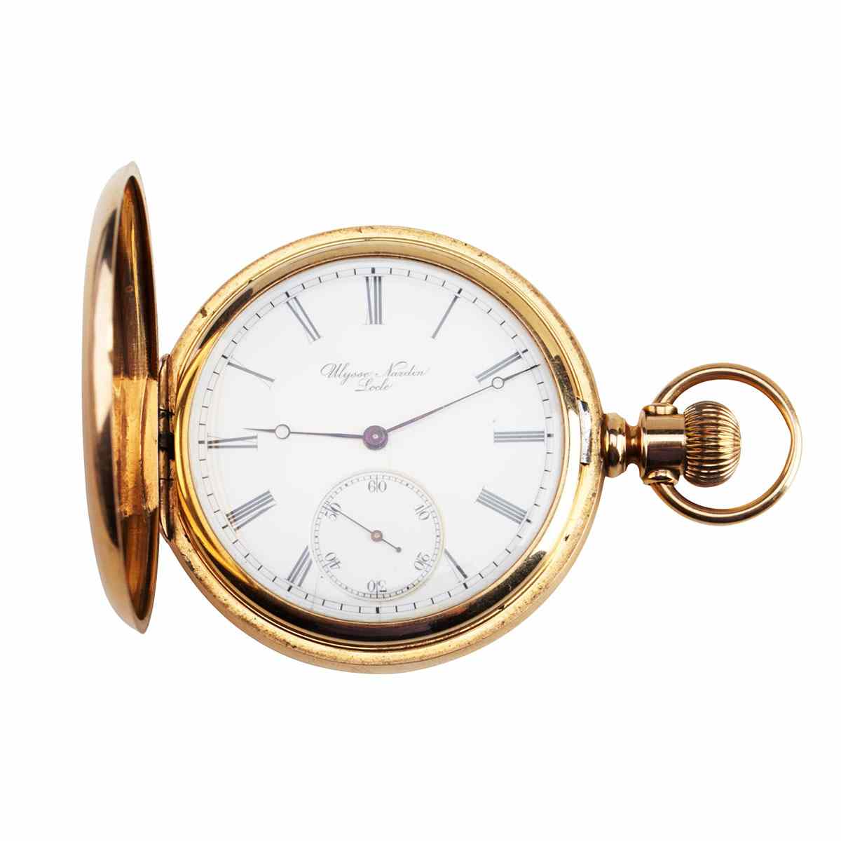 Appraisal: Ulysse Nardin Stemwind Pocket Watch circa mm jewel movement in