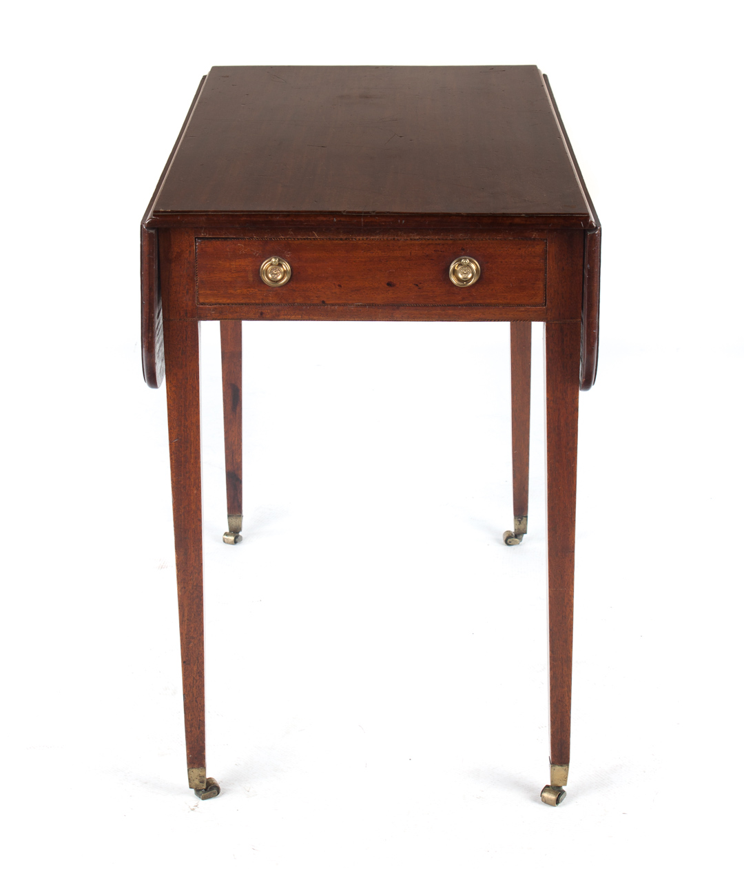 Appraisal: George III mahogany Pembroke table late th century flat top