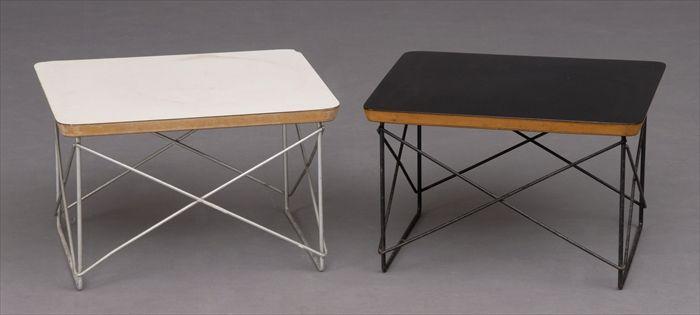 Appraisal: CHARLES AND RAY EAMES PAIR OF LTR TABLES Manufactured by