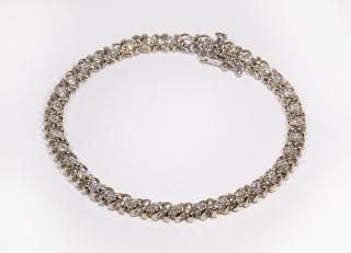 Appraisal: Diamond and k white gold bracelet Diamond and k white