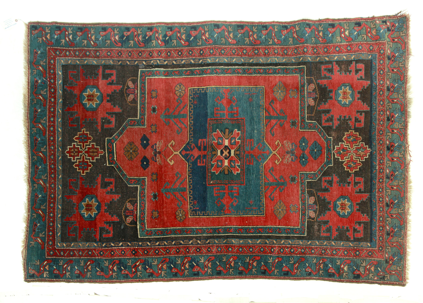 Appraisal: TWO ORIENTAL RUGS First half- th century Karaba Brown ground