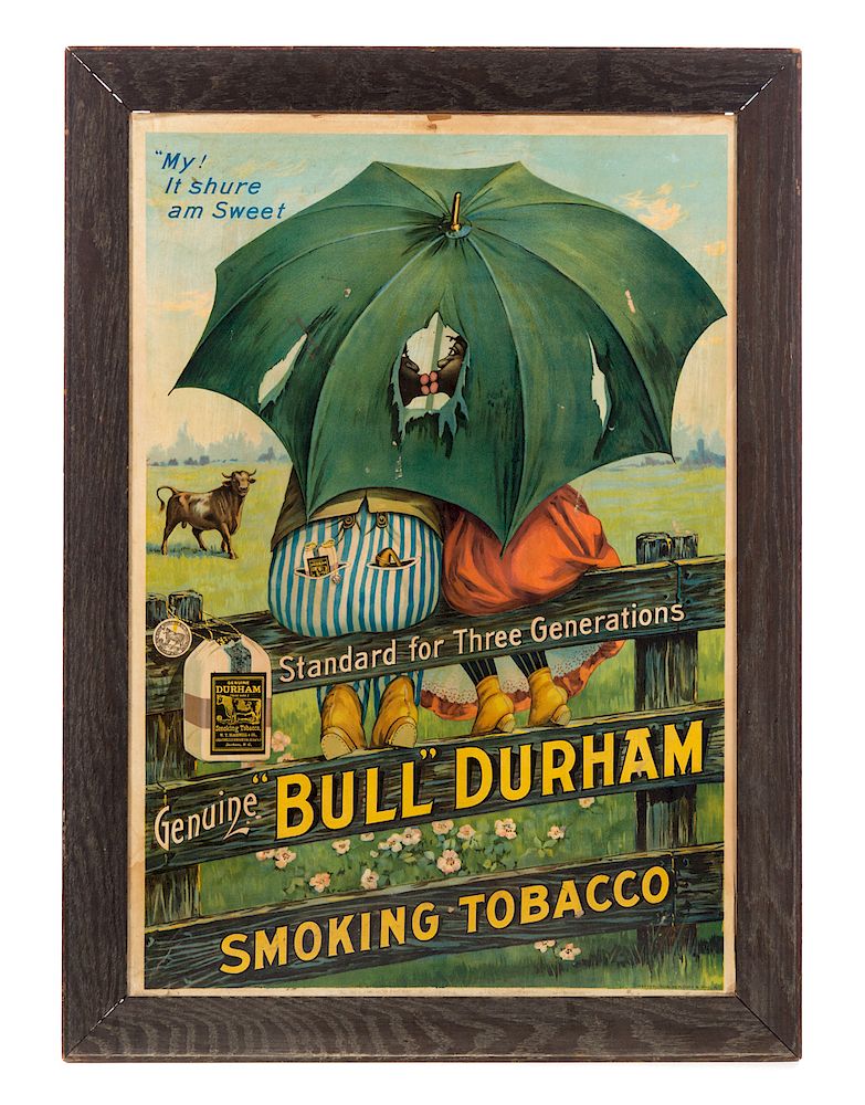 Appraisal: Bull Durham Tobacco Advertising Poster Shure Am Sweet Measures tall