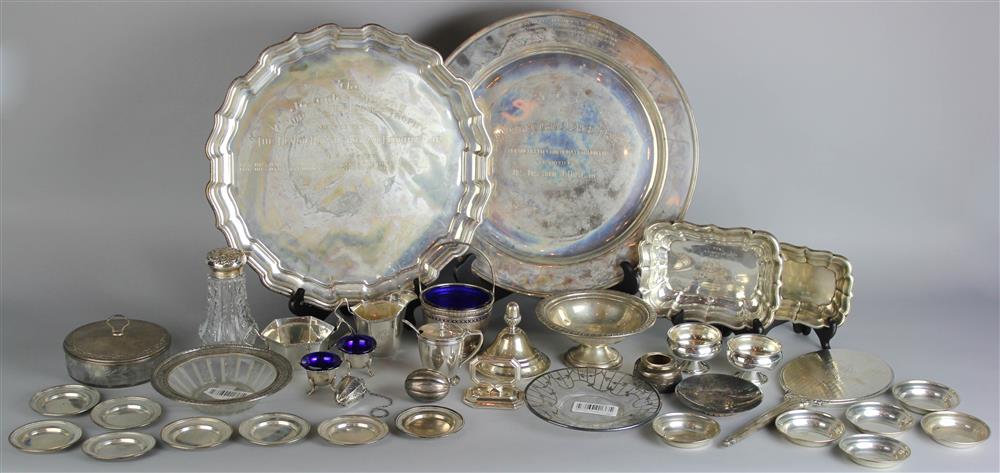 Appraisal: GROUP OF VARIOUS SILVER AND SILVER-MOUNTED OBJECTS Gorham butter pats