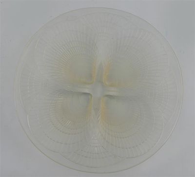 Appraisal: Coquilles' no a Lalique opalescent glass plate designed by Rene