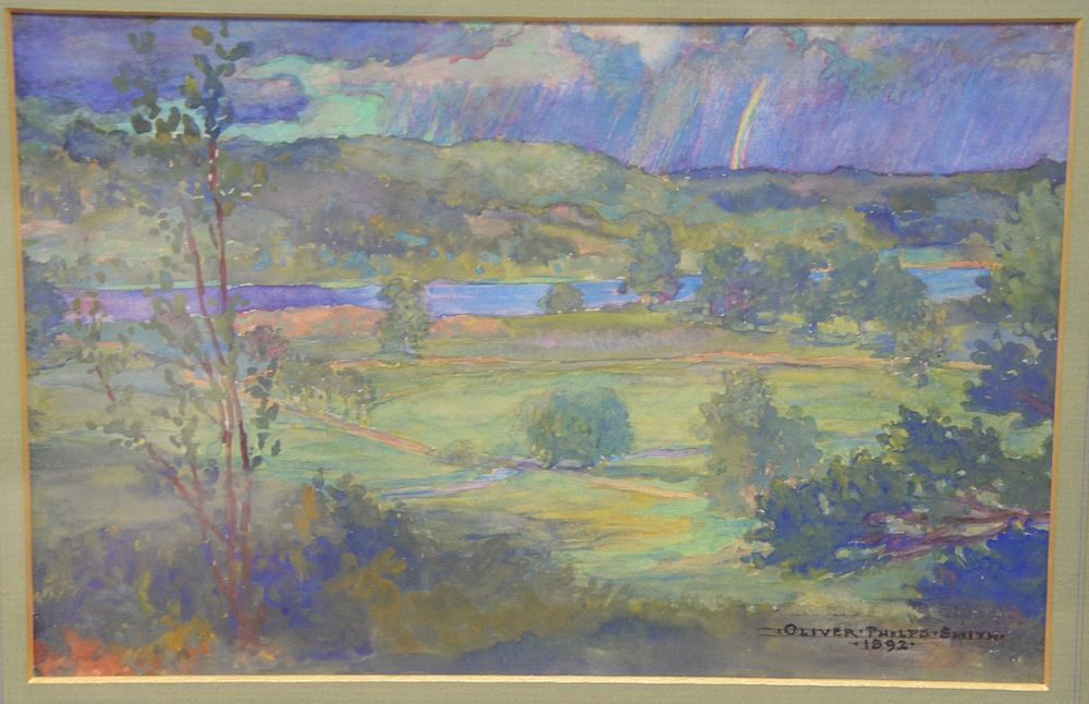 Appraisal: Oliver Phelps Smith - watercolor on paper A Rainbow at