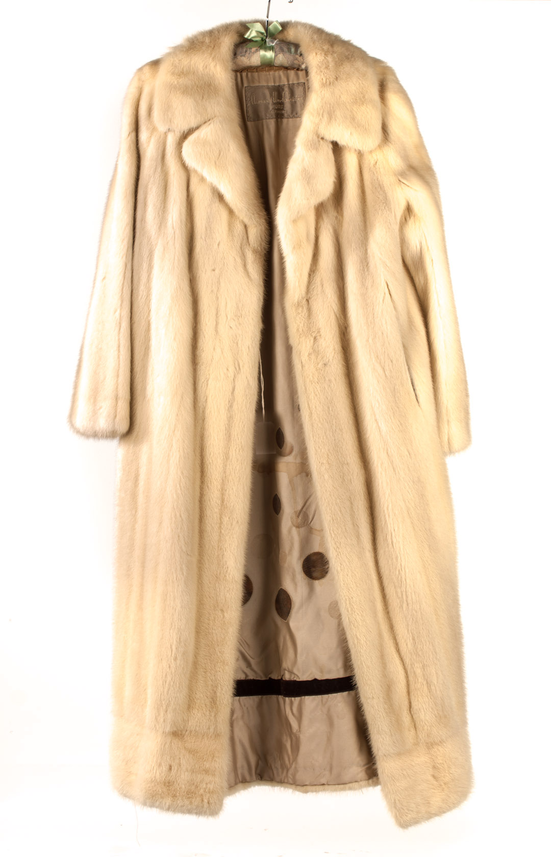 Appraisal: Full-length white mink coat