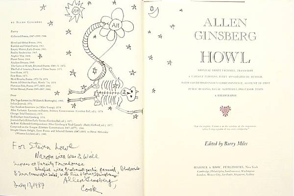 Appraisal: GINSBERG ALLEN Barry Miles ed Howl Original Draft Facsimile Transcript