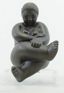 Appraisal: PALDI Kati Bronze Seated Female Nude Signed and numbered Mounted