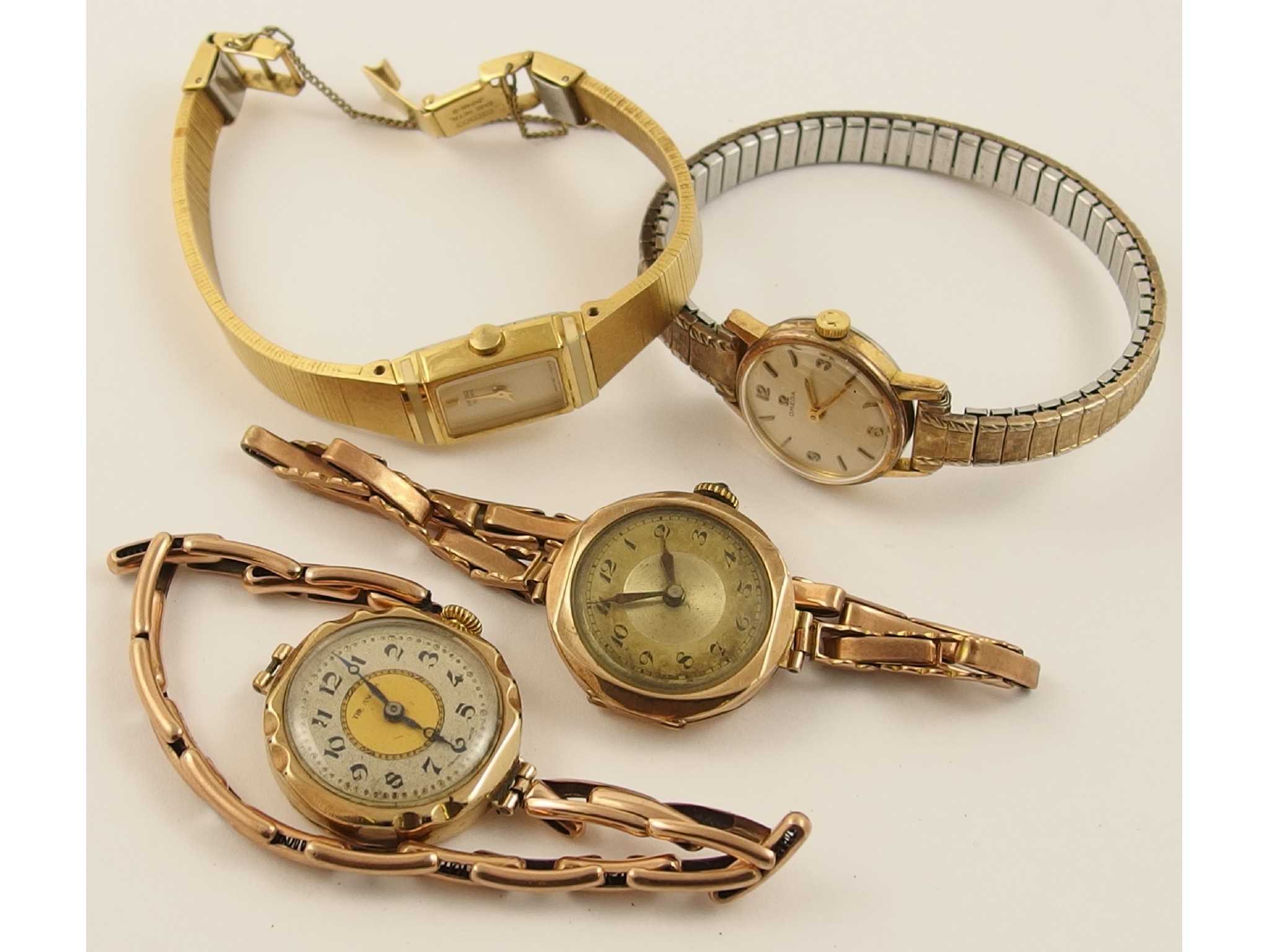 Appraisal: A Collection of vintage ladies watches two ct watch and