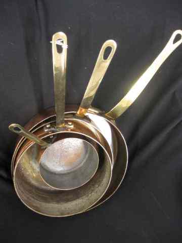 Appraisal: Copper Pans '' to '' recently polished