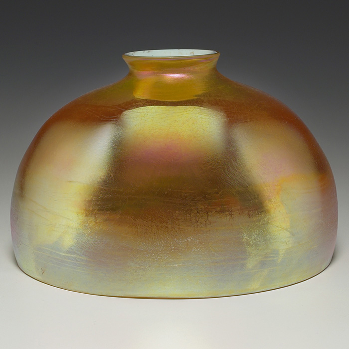 Appraisal: Good L C Tiffany shade gold favrile glass with subtle