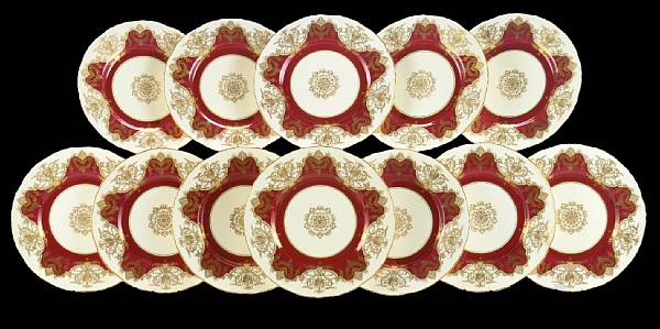 Appraisal: A set of twelve Royal Worcester porcelain plates date codes